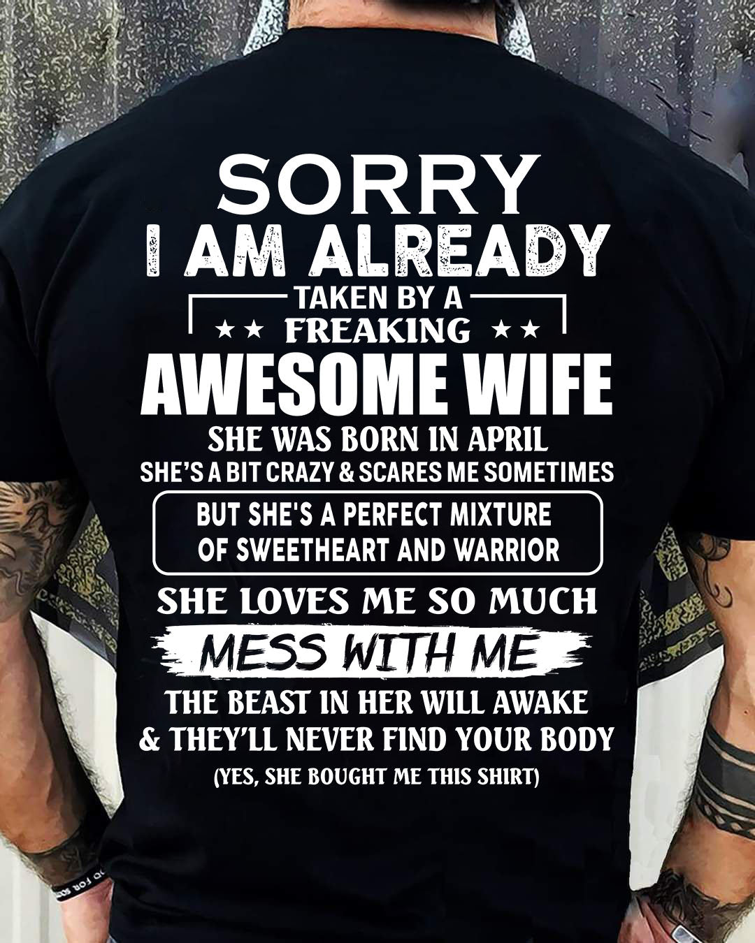 Wife Aril - Perfect gift for husband From Wife - TOBY04 (SKU68-86-04)