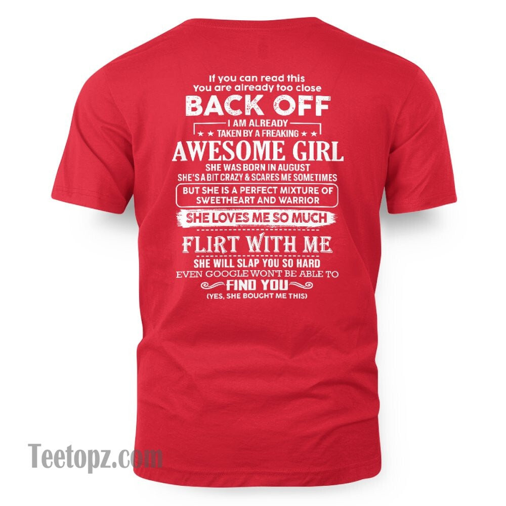 August ��� Awesome Girlfriend Born In August ��� Special gift for your Boyfriend ��� From Wife TOBY08 (SKU06-25-08)