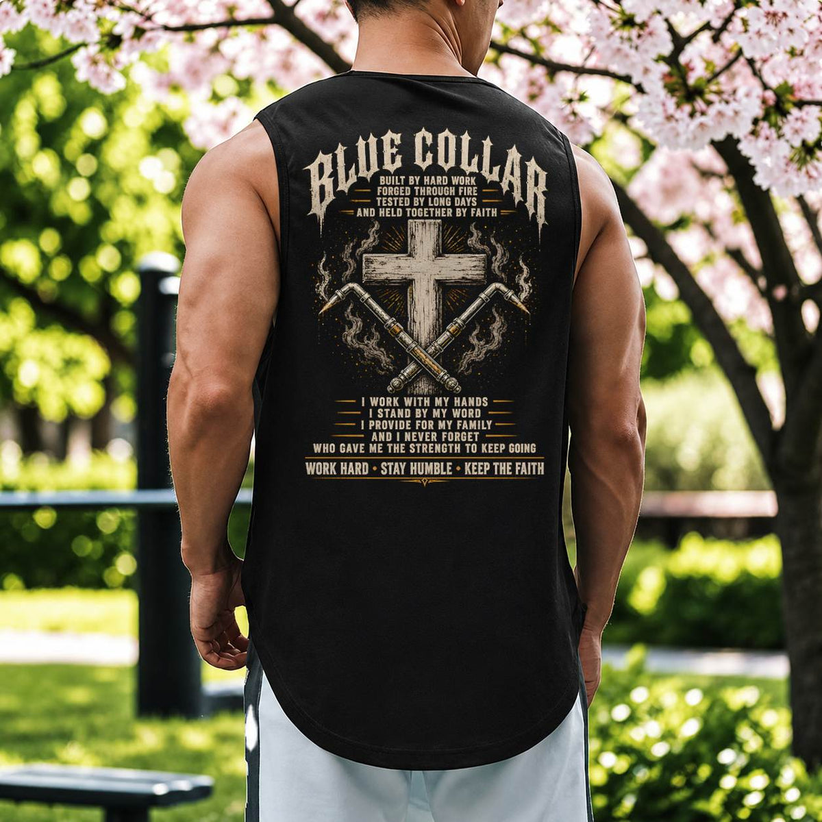 WORK HARD • STAY HUMBLE • KEEP THE FAITH - SHIRTS FOR MENS - TOBY00 (SKU2608-462)