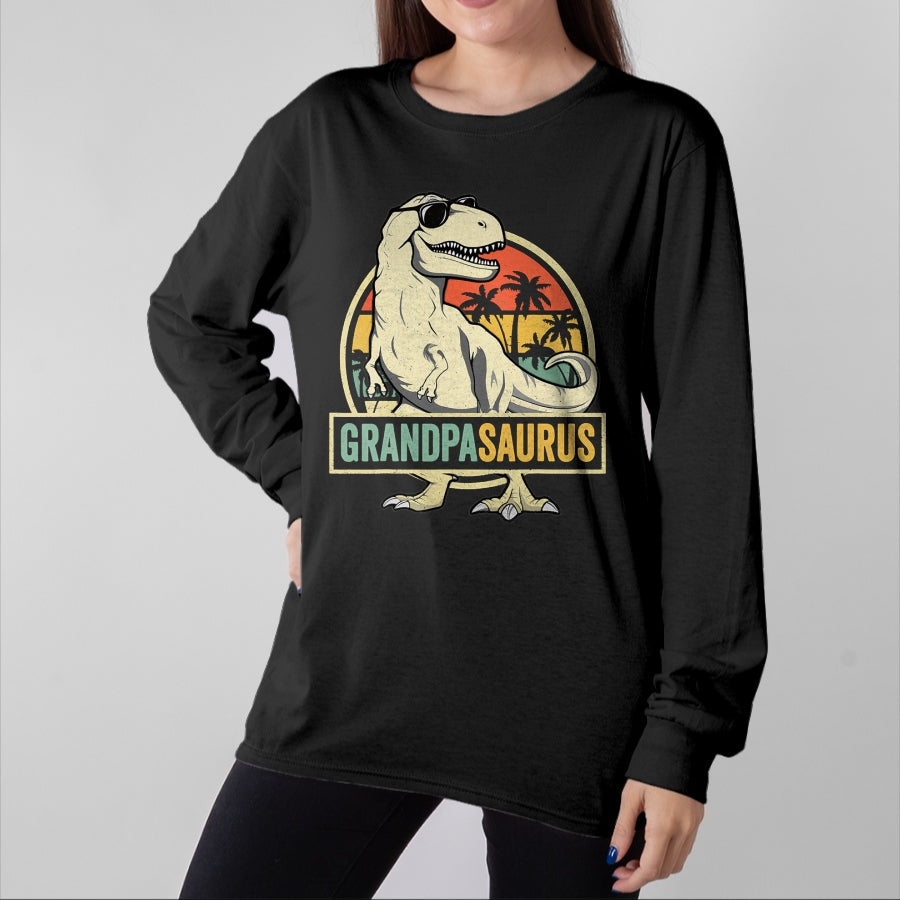 Best Dinosaur Lover Shirt, Funny Dinosaur UnisexT-Shirt/Hoodie/Sweatshirt HLT00 - Grandpasaurus T Rex Dinosaur Grandpa Saurus Family Matching T-Shirt