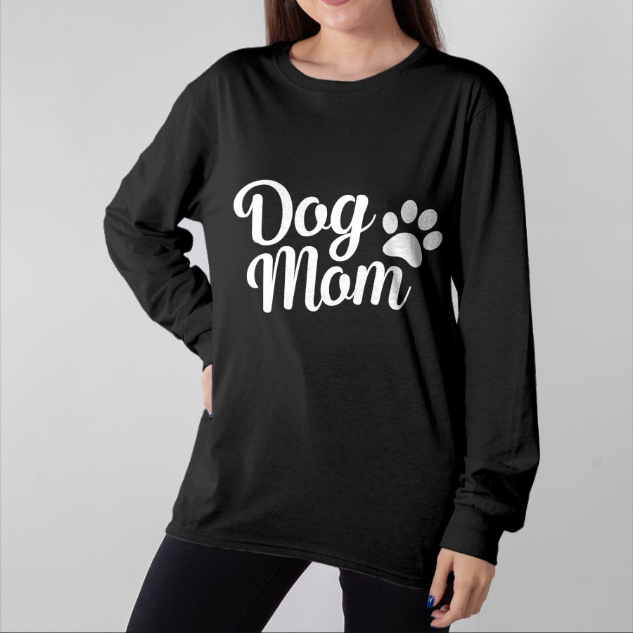 Dog Love Shirt, Dog Lover Gift T-Shirt/Hoodie/Sweatshirt HLT00 - Womens Dog Mom - Paw Print Mothers of Puppies Doggy Mama Wife Mommy V-Neck T-Shirt
