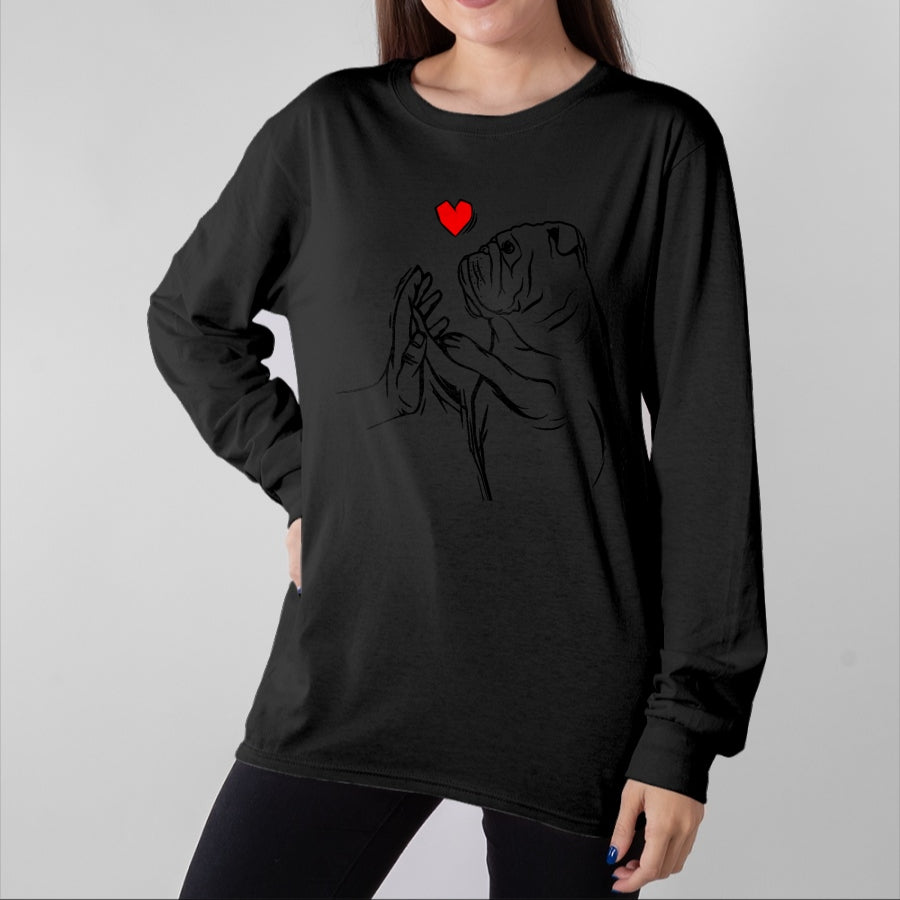 Dog Love Shirt, Dog Lover Gift T-Shirt/Hoodie/Sweatshirt HLT00 - English Bulldog Love Cute Bully Dog Mom Funny Girls Gift T-Shirt