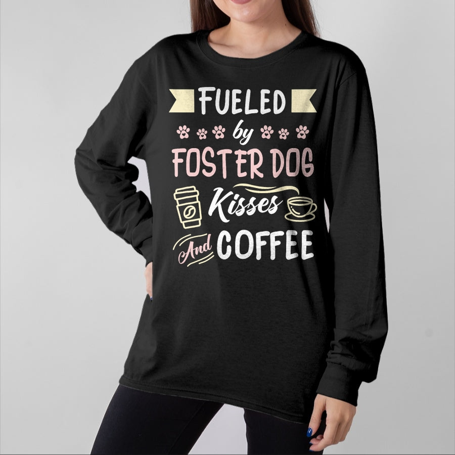 Dog Love Shirt, Dog Lover Gift T-Shirt/Hoodie/Sweatshirt HLT00 - Foster Dog Mom Coffee Lover T-Shirt (1)