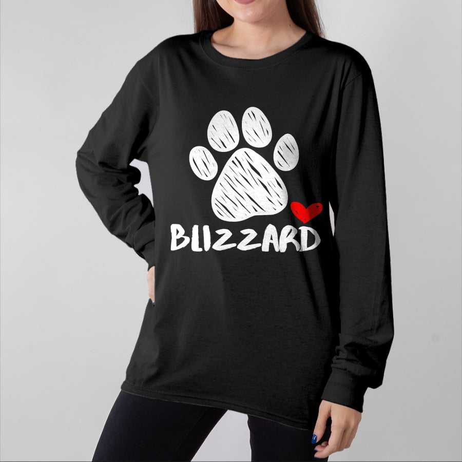 Dog Love Shirt, Dog Lover Gift T-Shirt/Hoodie/Sweatshirt HLT00 - Blizzard Puppy Love Doggy Parent Blizzard Pet Dog name Paw T-Shirt