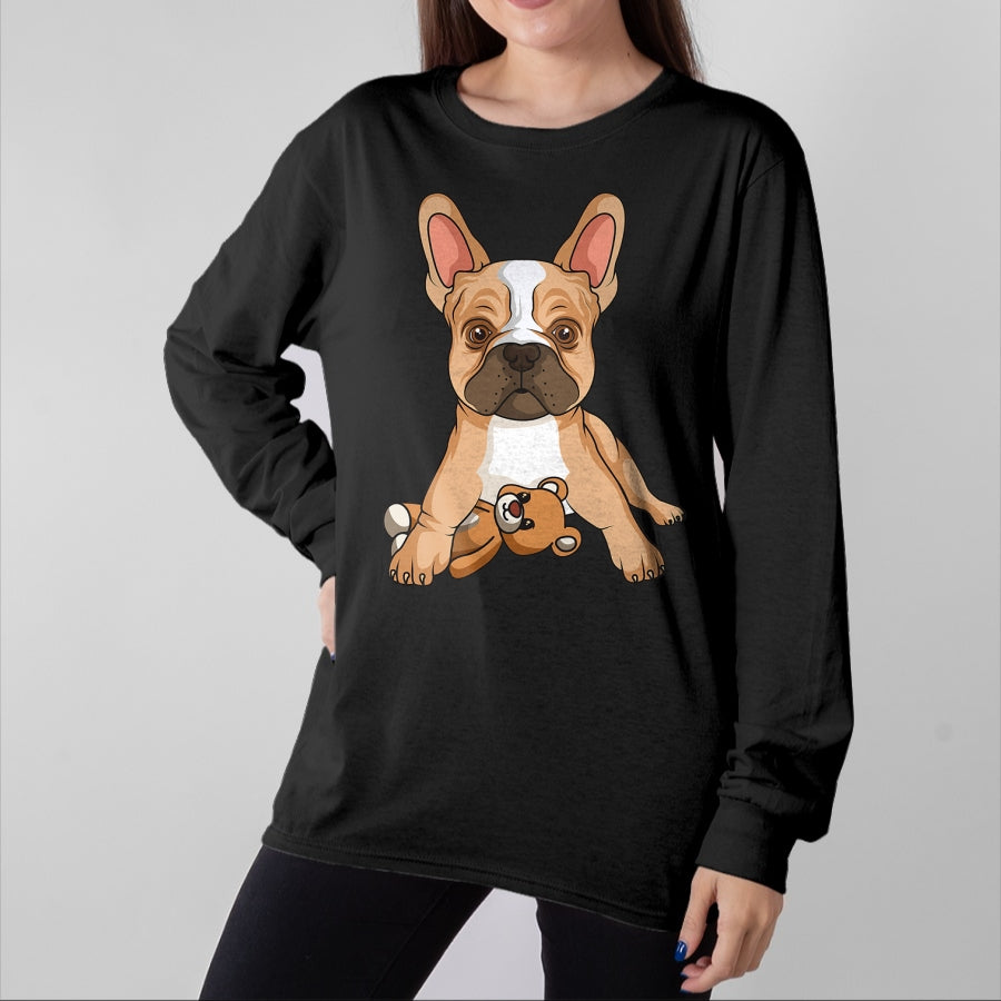 Dog Love Shirt, Dog Lover Gift T-Shirt/Hoodie/Sweatshirt HLT00 - French Bulldog Frenchie Love Cute Dog Mom Funny Girls T-Shirt