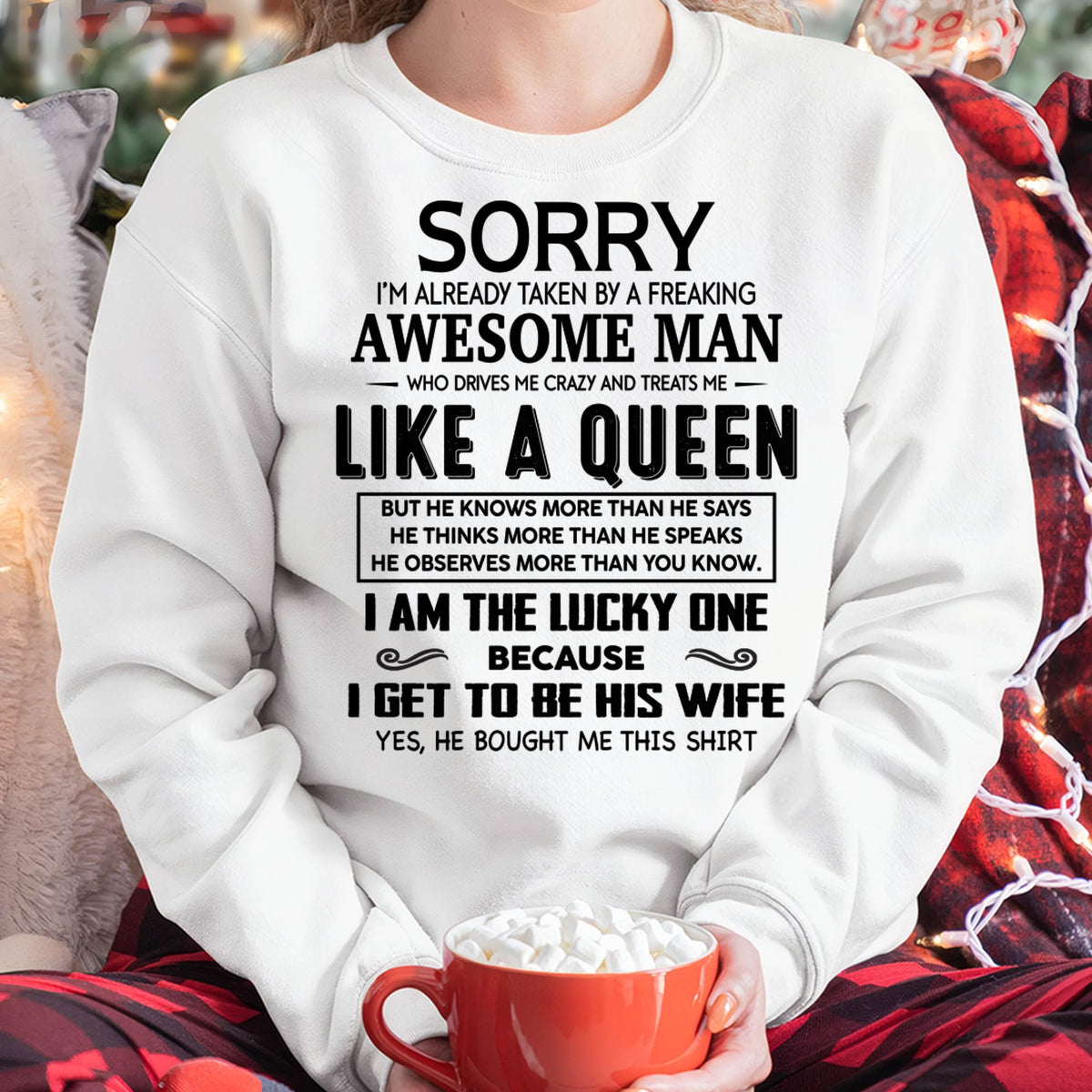 AN AWESOME MAN WHO DRIVES ME CRAZY AND TREATS ME LIKE A QUEEN - FROM HUSBAND - TOBY00 (SKU26T-01286-00)