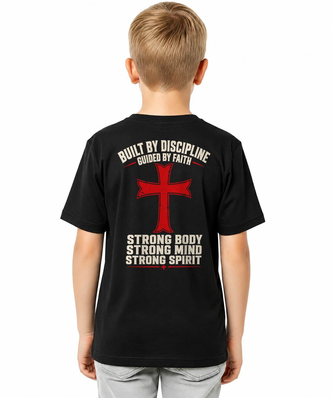 BUILT BY DISCIPLINE GUIDED BY FAITH - T-SHIRTS FOR MEN - TOBY00 (SKU2608-544)