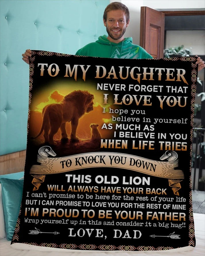 To My Daugher From Dad Blanket - Toby00