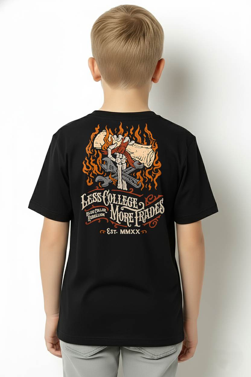 LESS COLLEGE BLUE COLLAR REBELLION MORE TRADES - SHIRTS FOR MEN - TOBY00 (SKU2608-487)