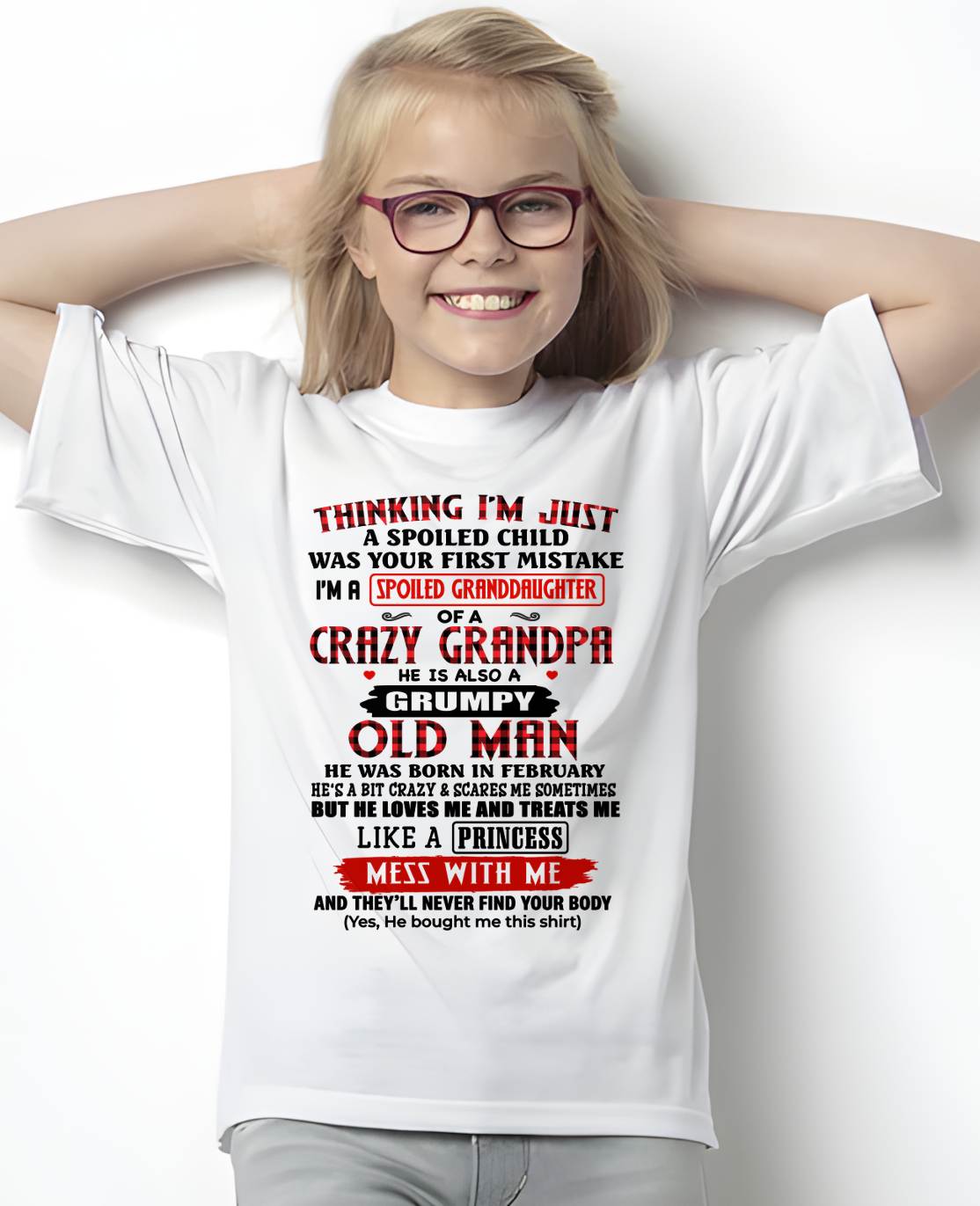 FEBRUARY - SPOILED GRANDDAUGHTER - GIFT FROM GRANDPA - TOBY02 (SKU2602-117-02)