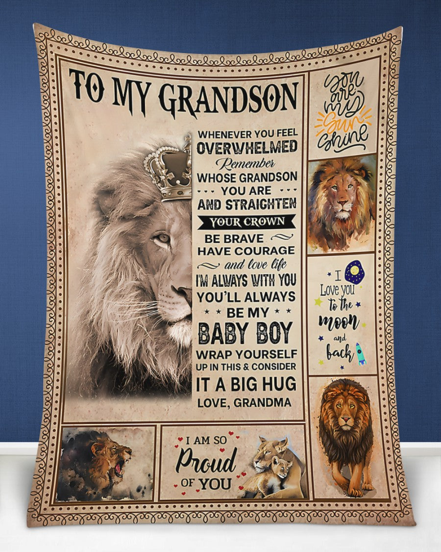 BLANKET FOR GRANDSON – COMFORT & WARMTH GIFT FROM GRANDMA Sherpa Fleece Quilt Blanket TOBY00 (SKUB12-BLK-02)