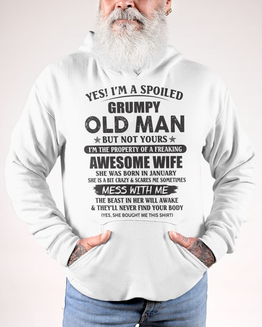 Awesome wife January - Perfect gift for your husband from wife - TOBY01 (SKU96-68-01)