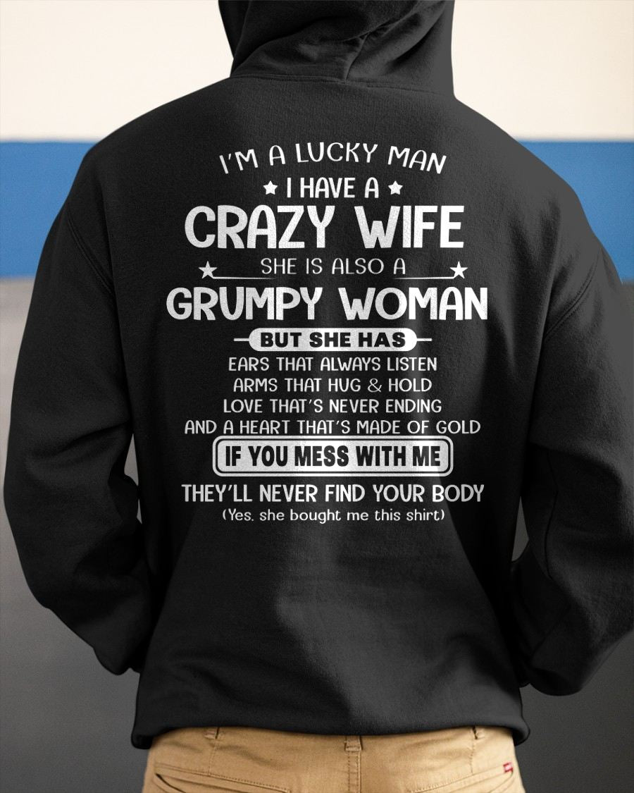 LUCKY MAN OF A GRUMPY WIFE - GIFT FROM WIFE - TOBY00 (SKU12-277-00)