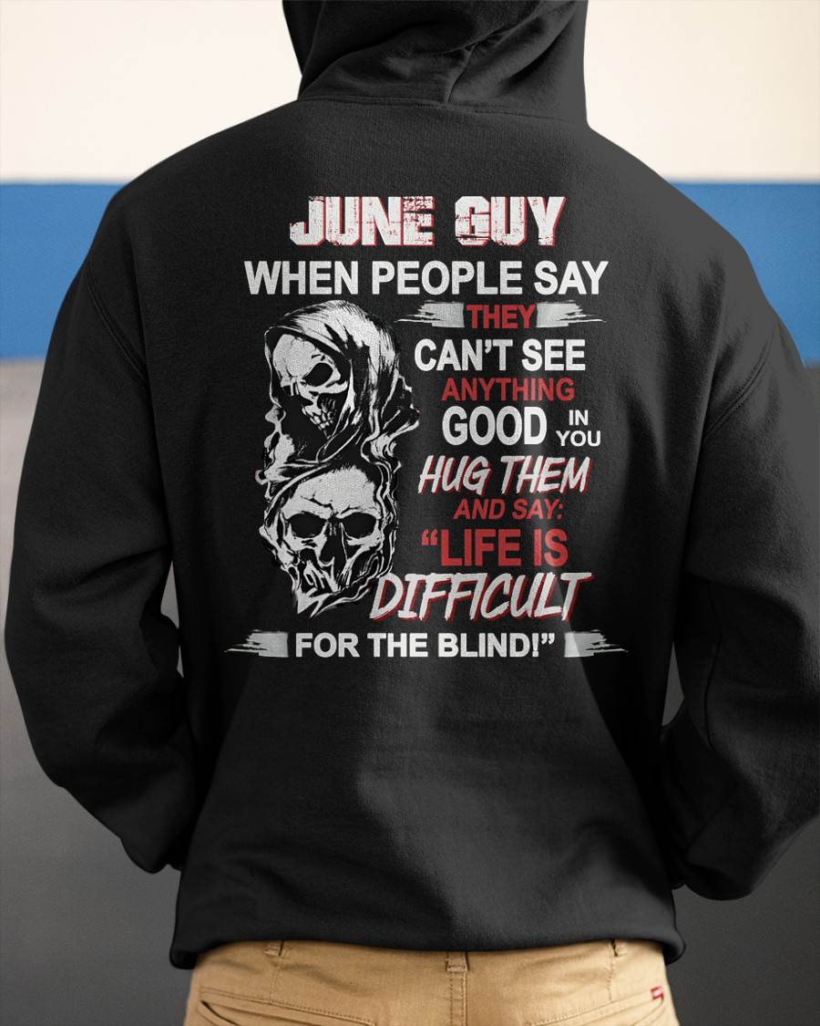 JUNE - HUG THEM AND SAY... - BIRTHDAY T-SHIRT FOR MEN - TOBY06 (SKU12-253-06)