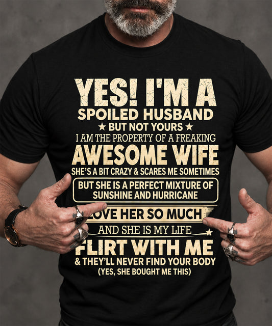 "I'M A SPOILED GRUMPY OLD MAN BUT NOT YOUR" - Gift For Husband From Wife - TOBY00 (SKU2610-97-00)
