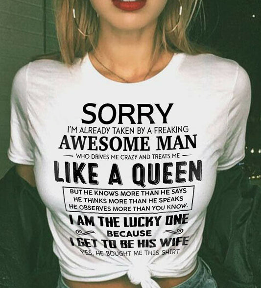 AN AWESOME MAN WHO DRIVES ME CRAZY AND TREATS ME LIKE A QUEEN - FROM HUSBAND - TOBY00 (SKU26T-01286-00)