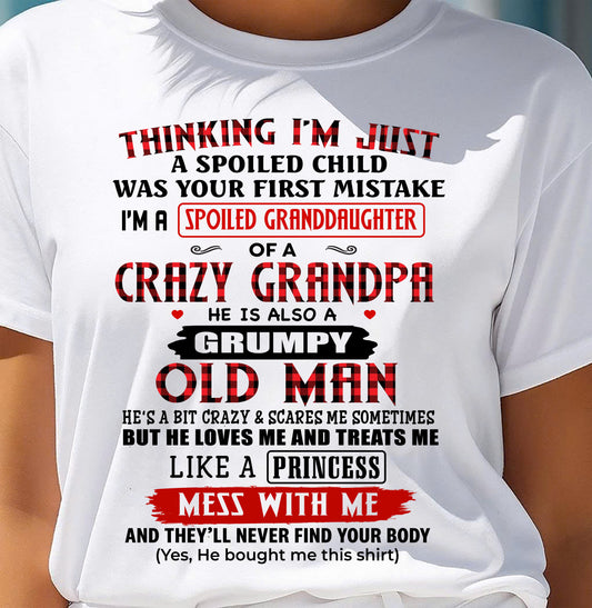 SPOILED GRANDDAUGHTER - GIFT FROM GRANDPA - TOBY00 (SKU2602-117-00)