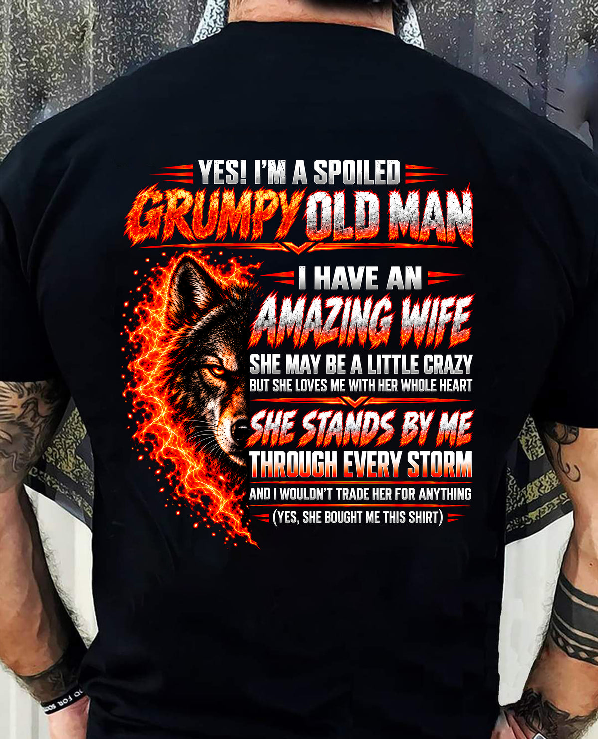 YES I'M A GRUMPY MAN - GIFT FROM WIFE TO HUSBAND - TOBY00 (SKU2609-290)
