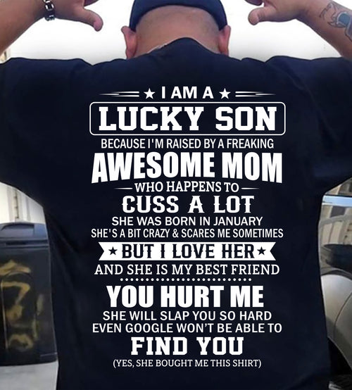 January, I'm Lucky Son - Special Gift for Your Son From Mom - TOBY01 (SKU2609-163-01)