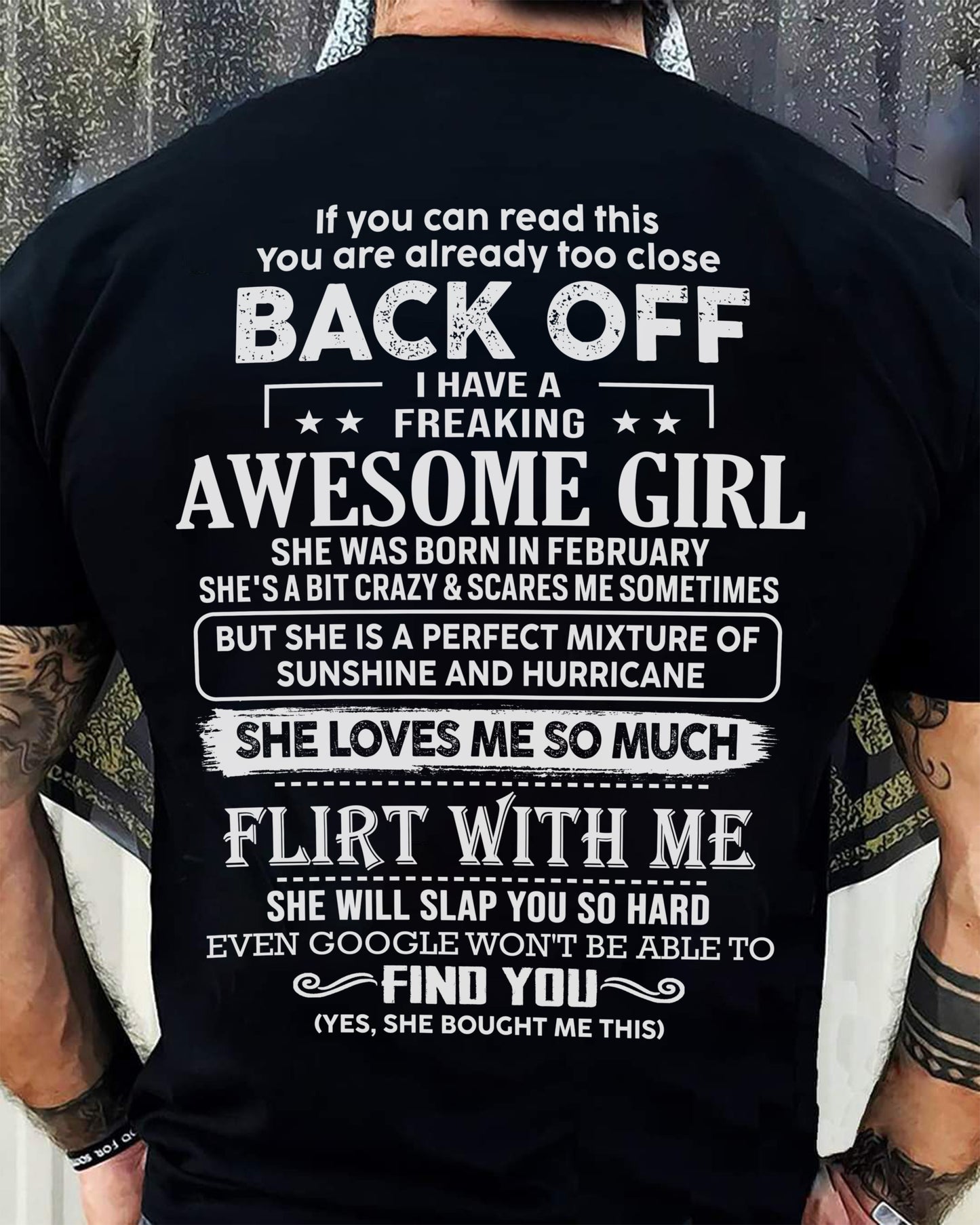 February ��� Awesome Girlfriend Born In February ��� Special gift for your Boyfriend ��� From Wife TOBY02 (SKU06-17-02)