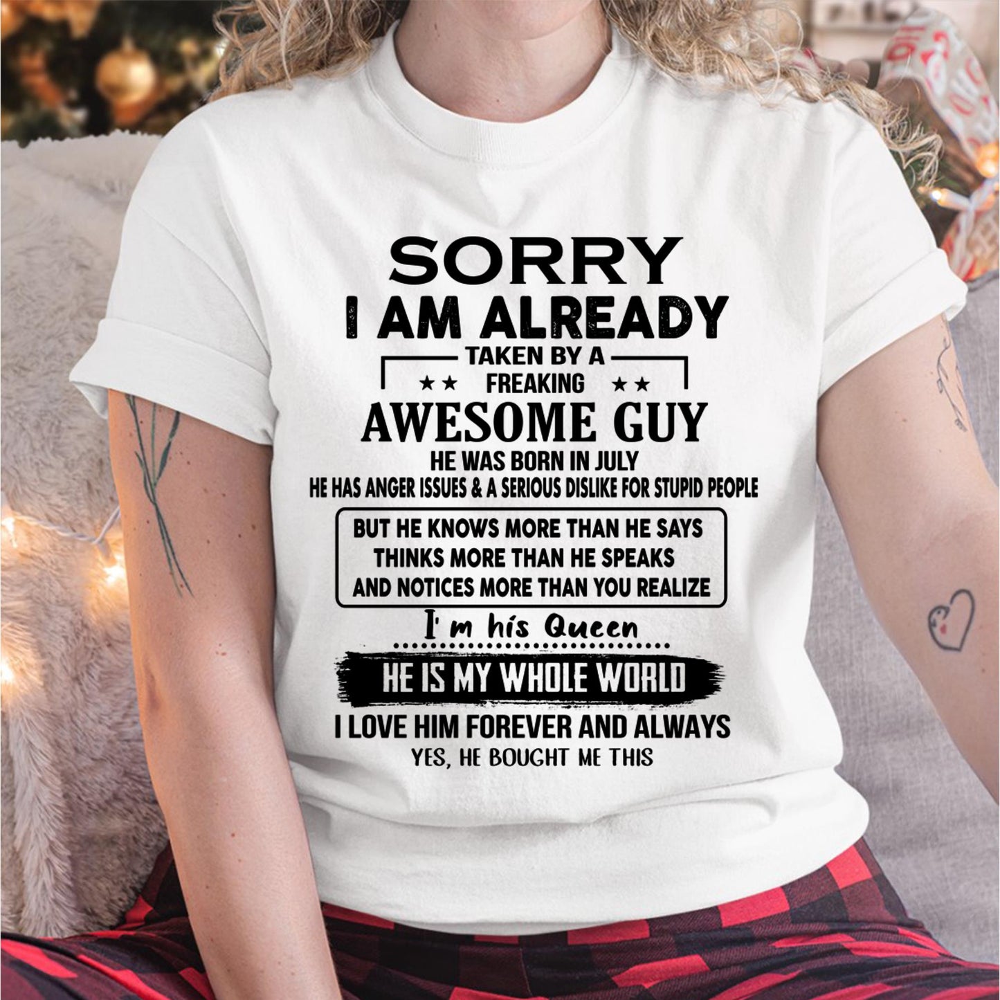 July - Awesome Guy - Perfect gift for your girlfriend or wife From Husband - TOBY07 (SKUT08-11-07)
