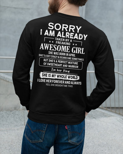 April - Awesome girl - Perfect gift for your boyfriend - (SKU04-86-04) - From Wife TOBY04