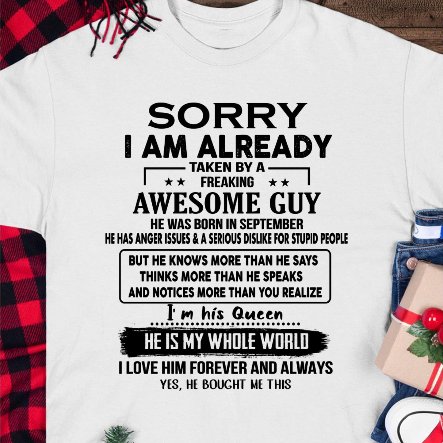 September - Awesome Guy - Perfect gift for your girlfriend or wife  From Husband - TOBY09 (SKUT08-11-09)