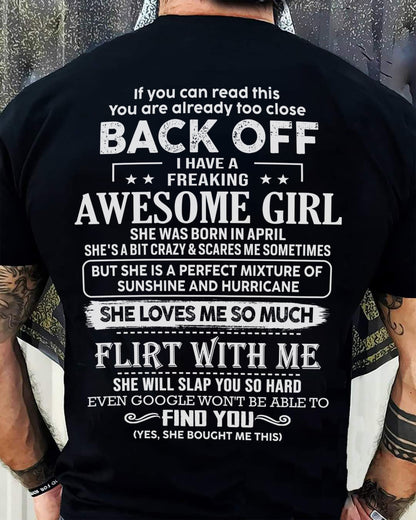 April ��� Awesome Girlfriend Born In April ��� Special gift for your Boyfriend ��� From Wife TOBY04 (SKU06-17-04)