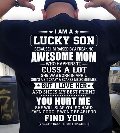 April, I'm Lucky Son - Special Gift for Your Son From Mom - TOBY04 (SKU2609-163-04)