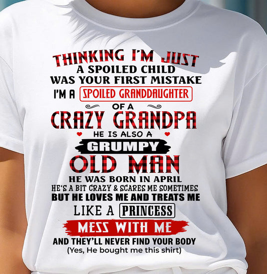 APRIL - SPOILED GRANDDAUGHTER - GIFT FROM GRANDPA - TOBY04 (SKU2602-117-04)
