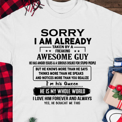 Awesome Guy - Perfect gift for your girlfriend or wife from husband - TOBY00 (SKUT08-11-00)