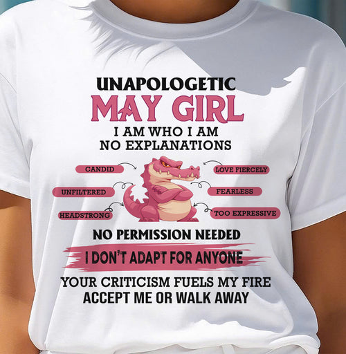 MAY, I AM WHO I AM - SHIRT FOR WOMEN - TOBY05 (SKU2605-55-05)