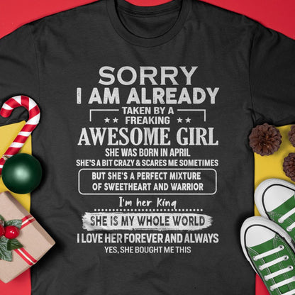 April - Awesome Girl - Perfect Gift For Your Boyfriend, Husband From Wife - TOBY04  (SKU04-86MT-04)