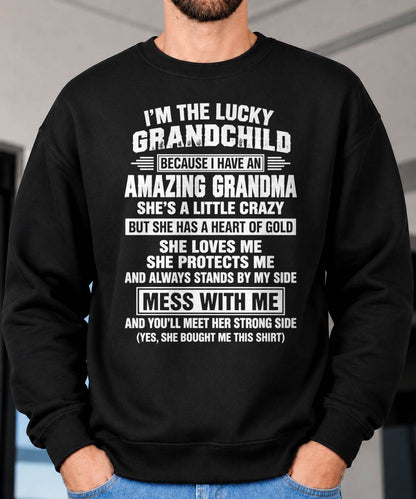 I'm The Lucky Grandchild Because I have An Amazing Grandma - Gift For Grandchild From Grandma - TOBY00 (SKU2609-194-00)