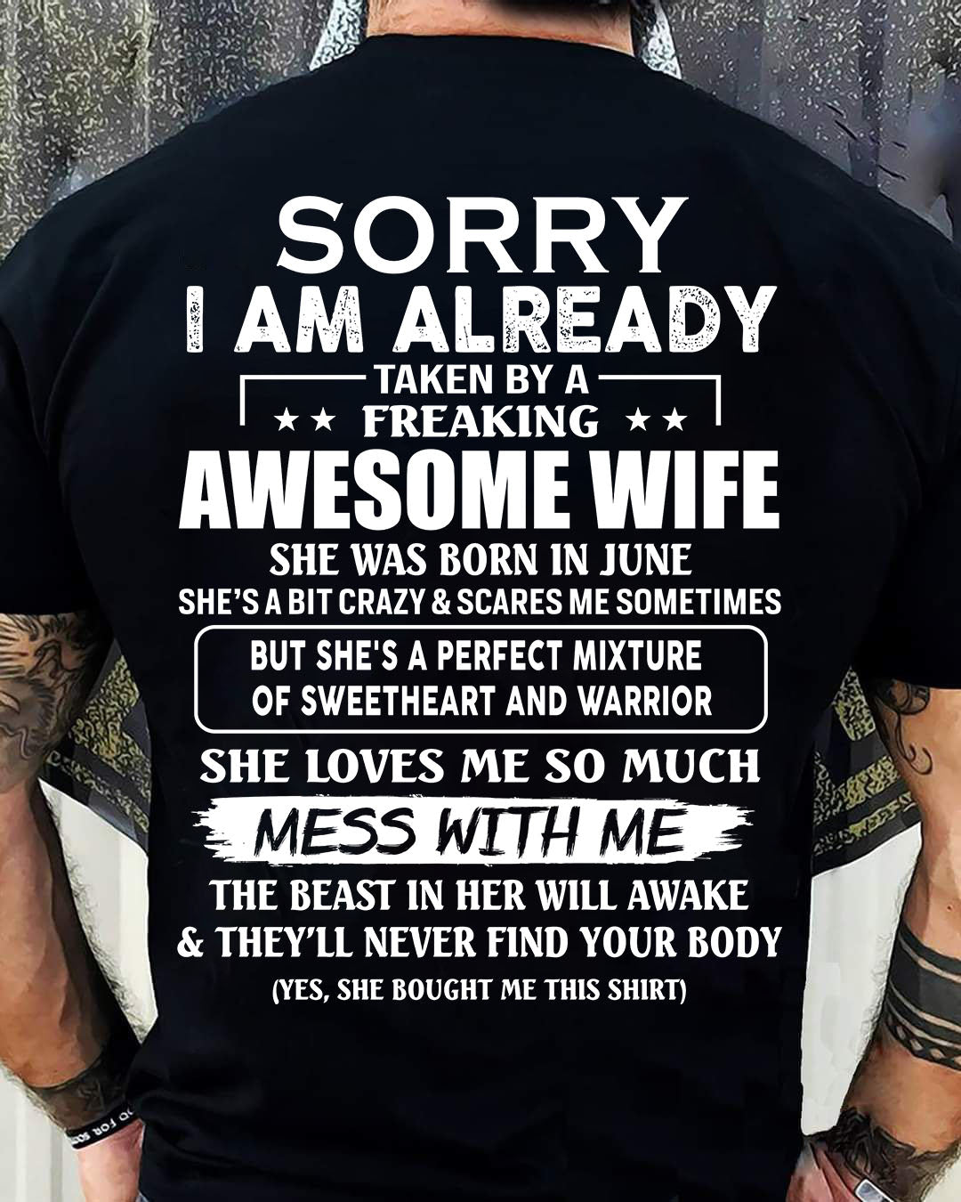Wife June - Perfect gift for husband From Wife - TOBY06 (SKU68-86-06)