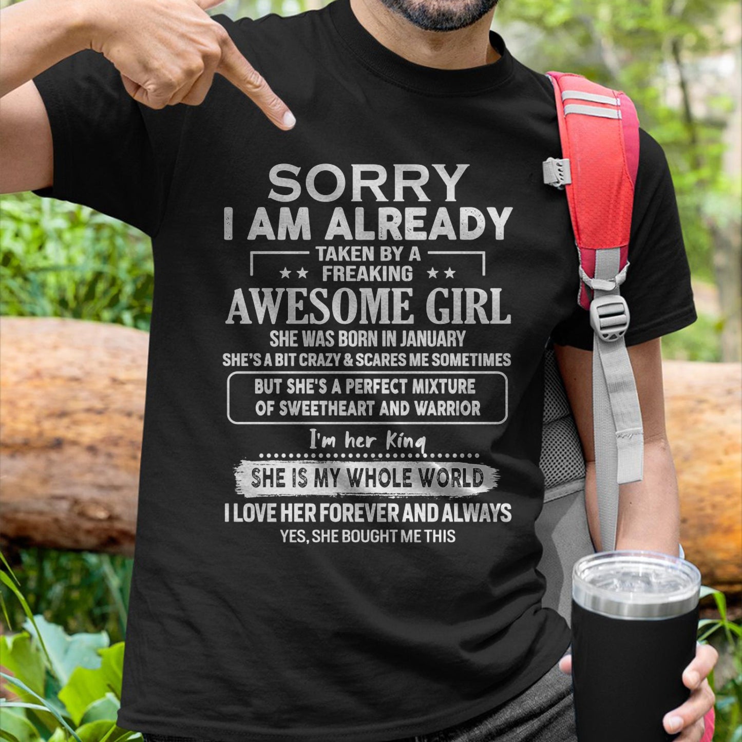 January - Awesome Girl - Perfect Gift For Your Boyfriend, Husband From Wife - TOBY01 (SKU04-86MT-01)