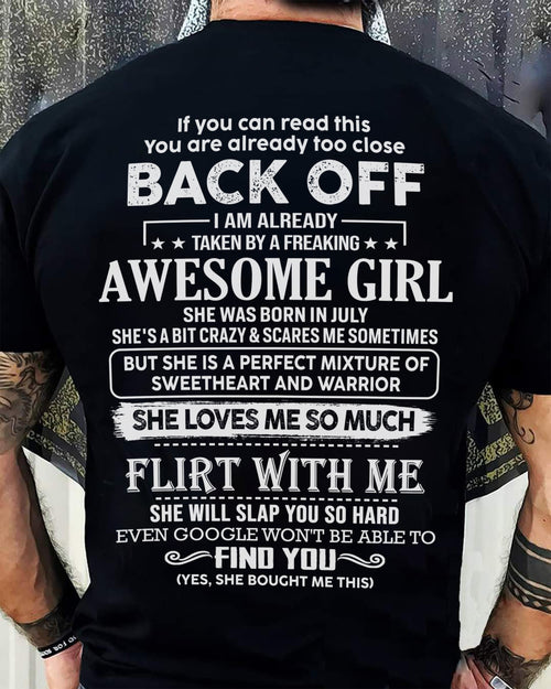 July ��� Awesome Girlfriend Born In July ��� Special gift for your Boyfriend ��� From Wife TOBY07 (SKU06-25-07)
