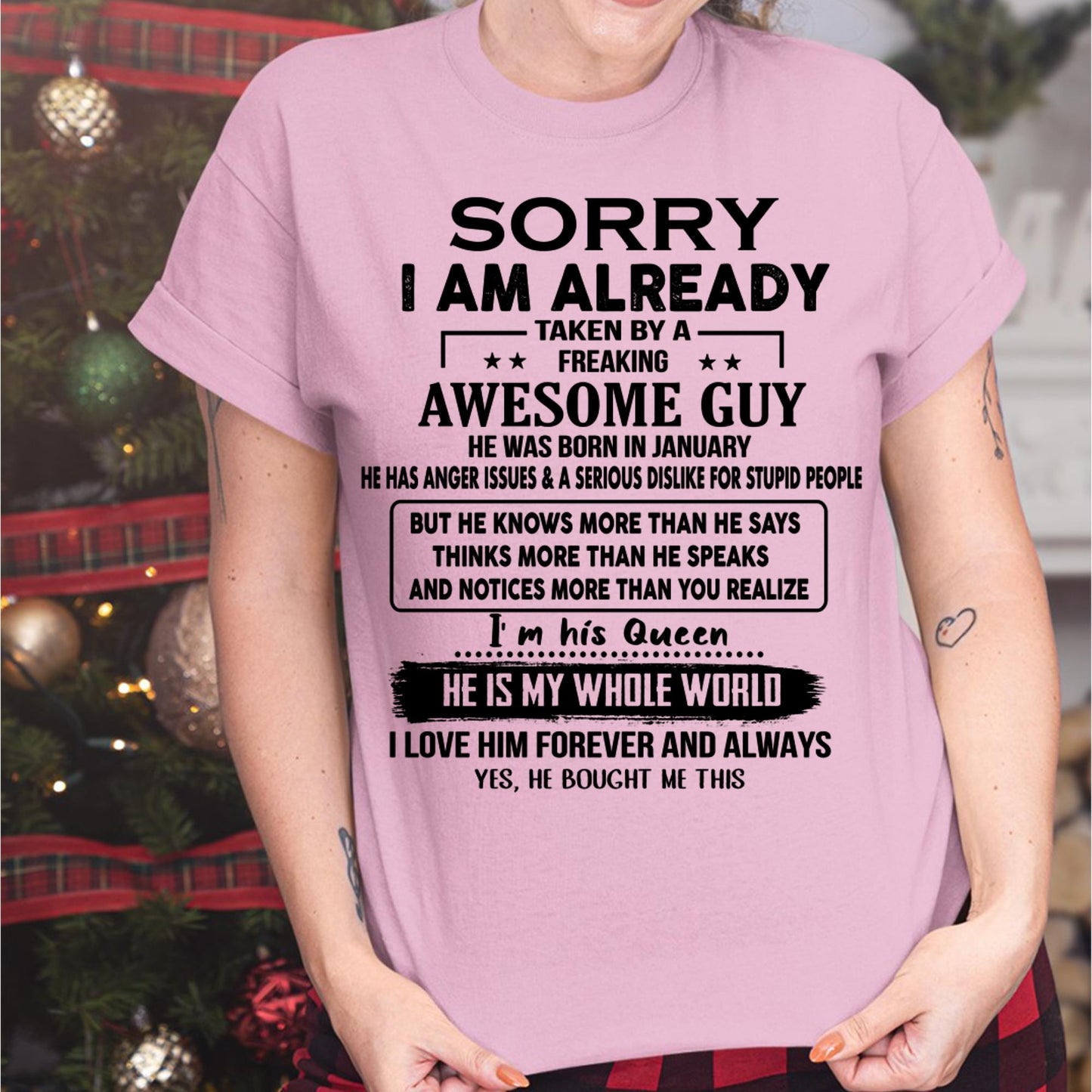 January - Awesome Guy - Perfect gift for your girlfriend or wife From Husband - TOBY01  (SKUT08-11-01)