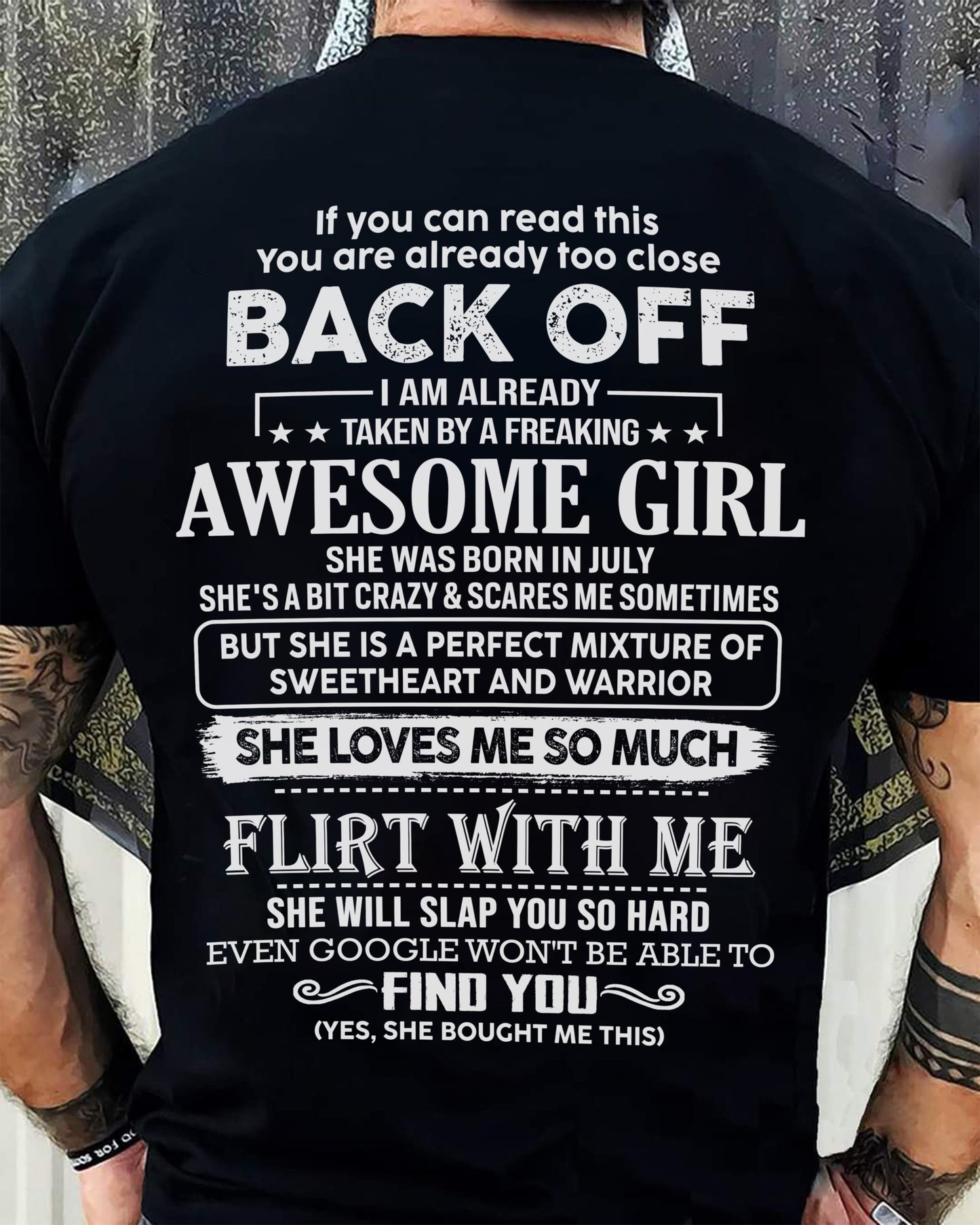 July ��� Awesome Girlfriend Born In July ��� Special gift for your Boyfriend ��� From Wife TOBY07 (SKU06-25-07)