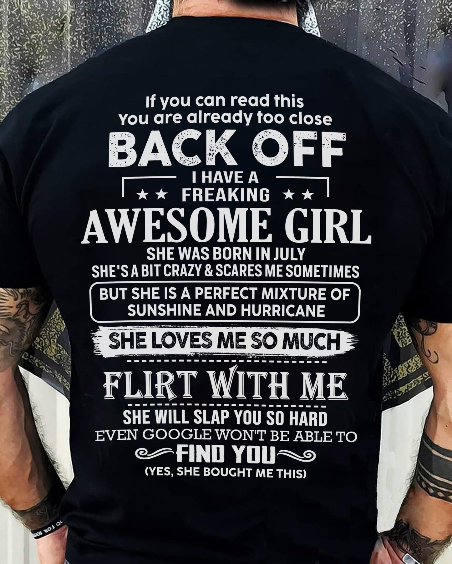 July ��� Awesome Girlfriend Born In July ��� Special gift for your Boyfriend ��� From Wife TOBY07 (SKU06-17-07)