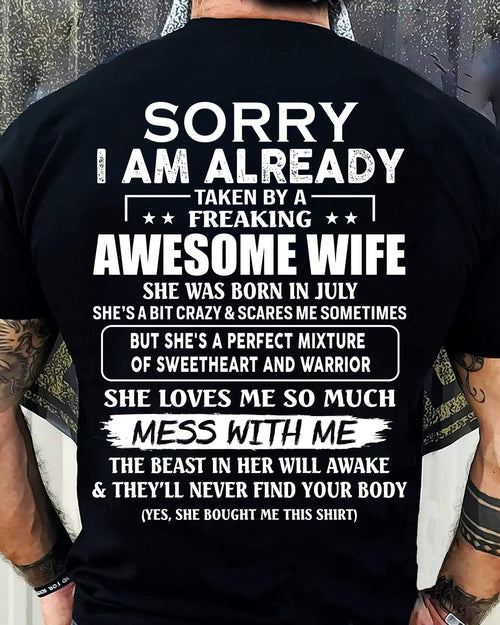 Wife July - Perfect gift for husband From Wife - TOBY07 (SKU68-86-07)