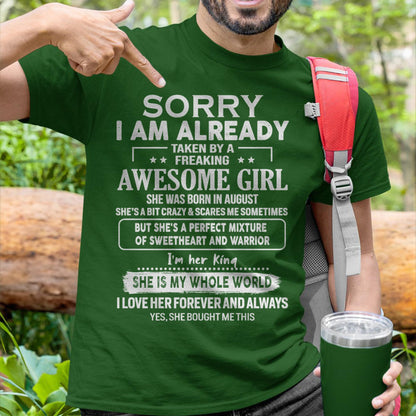 August - Awesome Girl - Perfect Gift For Your Boyfriend, Husband From Wife - TOBY08 (SKU04-86MT-08)