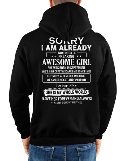 September - Awesome girl - Perfect gift for your boyfriend - (SKU04-86-09) - From Wife TOBY09