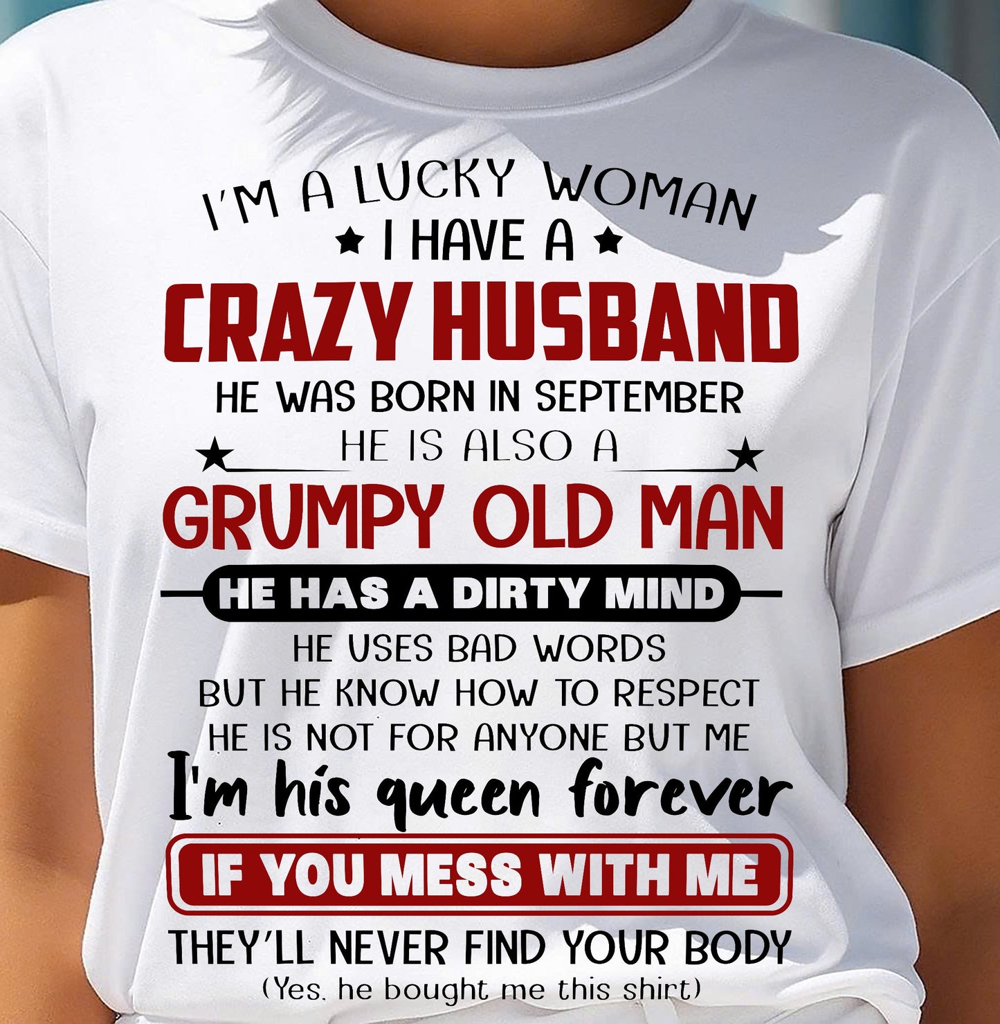 SEPTEMBER - TO MY WIFE - I'M A LUCKY WOMAN - GIFT FROM HUSBAND - TOBY09 (SKU12-282-09)