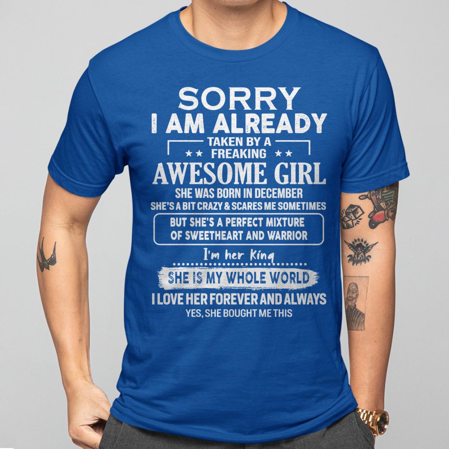 December - Awesome Girl - Perfect Gift For Your Boyfriend, Husband From Wife - TOBY12 (SKU04-86MT-12)