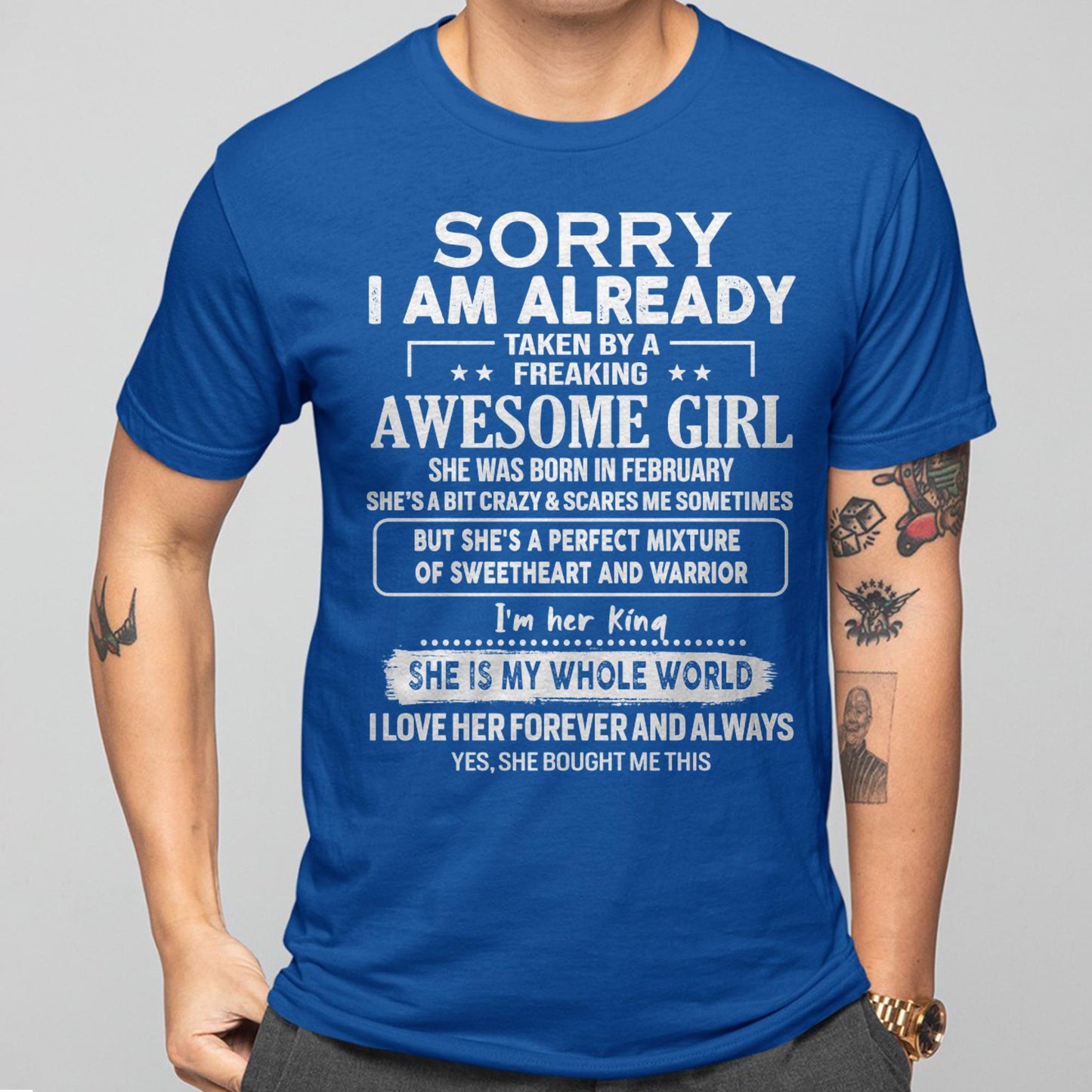 February - Awesome Girl - Perfect Gift For Your Boyfriend, Husband From Wife - TOBY02 (SKU04-86-02)