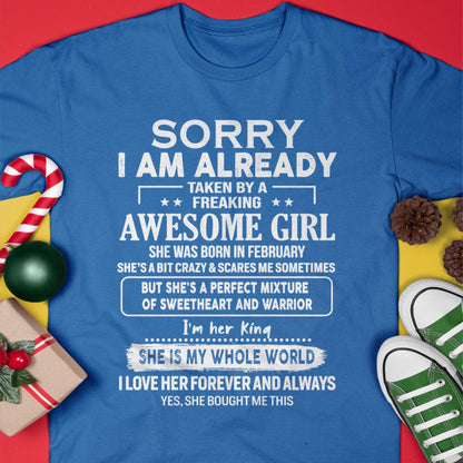February - Awesome Girl - Perfect Gift For Your Boyfriend, Husband From Wife - TOBY02 (SKU04-86-02)