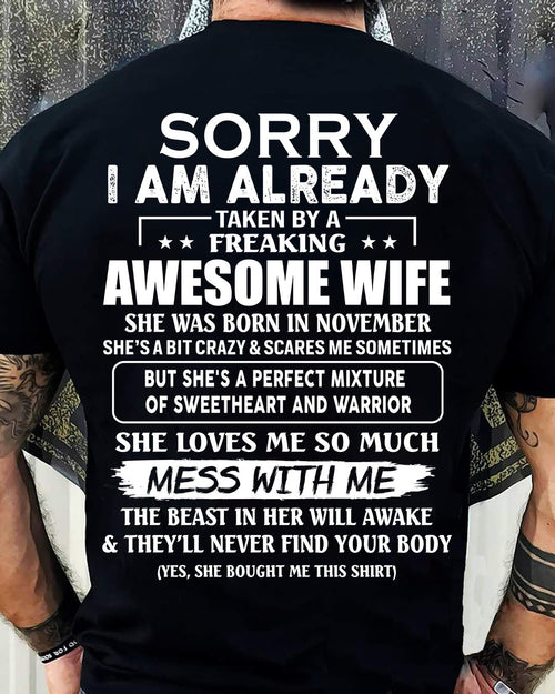 Wife November - Perfect gift for husband From Wife - TOBY11 (SKU68-86-11)