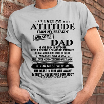 November - Gift For Son and Daughter From Dad - TOBY11 - (SKU-TDADC-11)