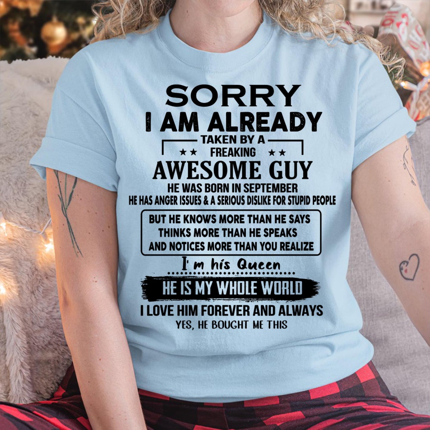 September - Awesome Guy - Perfect gift for your girlfriend or wife  From Husband - TOBY09 (SKUT08-11-09)
